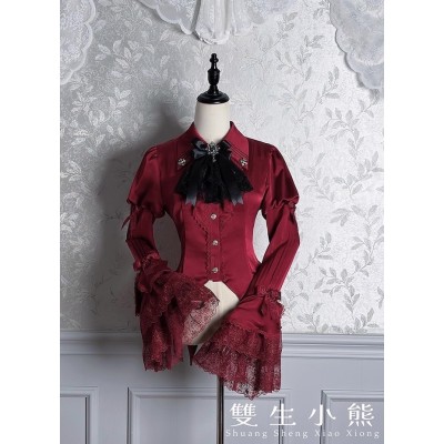 Twin Bears The Misty Feast of Black Fog Long Sleeve Blouse(1st Pre-Order/4 Colours/Full Payment Without Shipping)